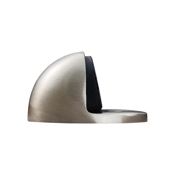 Floor Mounted Oval Doorstop | 32mm | Satin Nickel